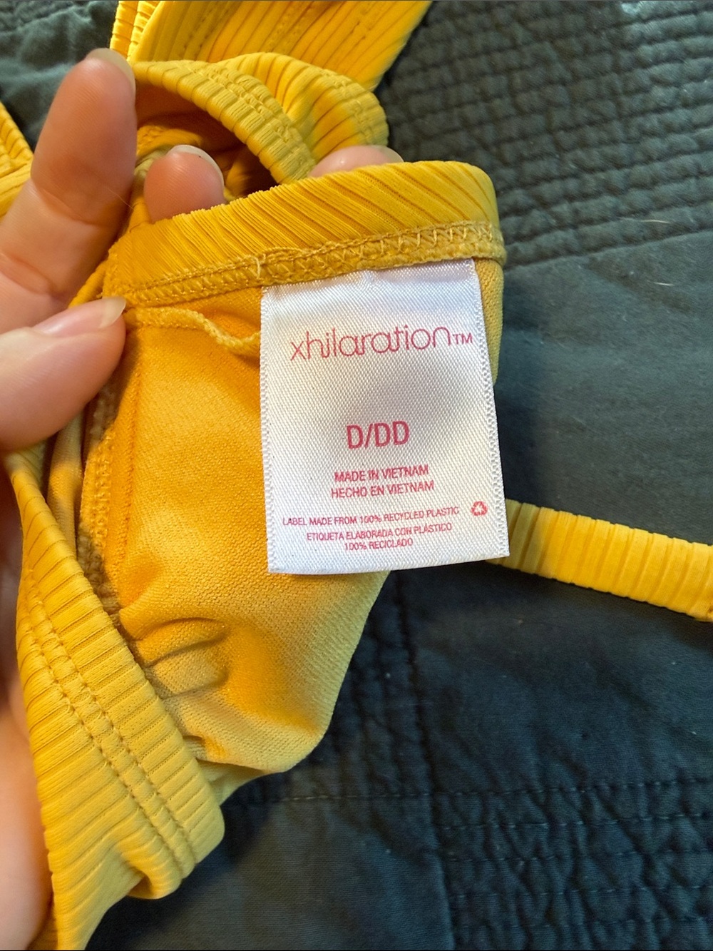 Xhilaration Yellow Ribbed Bikini Set - Picture 4 of 4